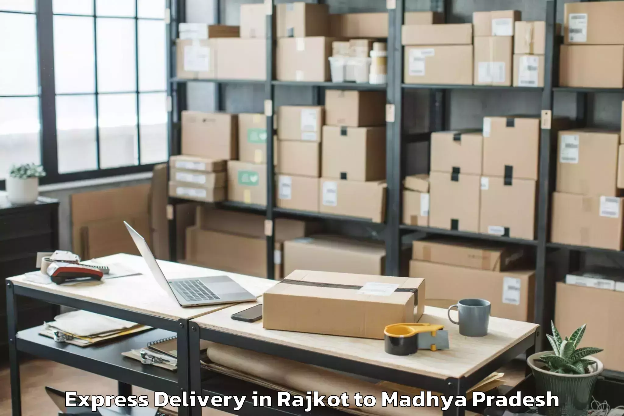 Discover Rajkot to Jabera Express Delivery